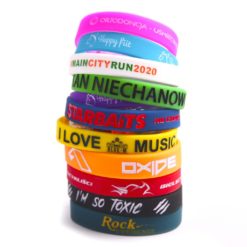 Custom rubber bracelets  Custom silicone wristbands - Cintapunto